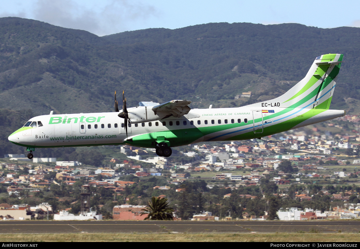 Aircraft Photo of EC-LAD | ATR ATR-72-500 (ATR-72-212A) | Binter Canarias | AirHistory.net #538836