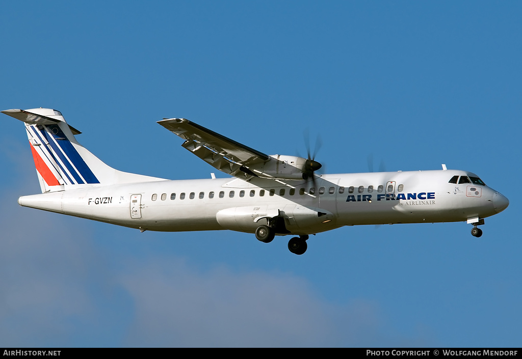 Aircraft Photo of F-GVZN | ATR ATR-72-500 (ATR-72-212A) | Air France | AirHistory.net #538852