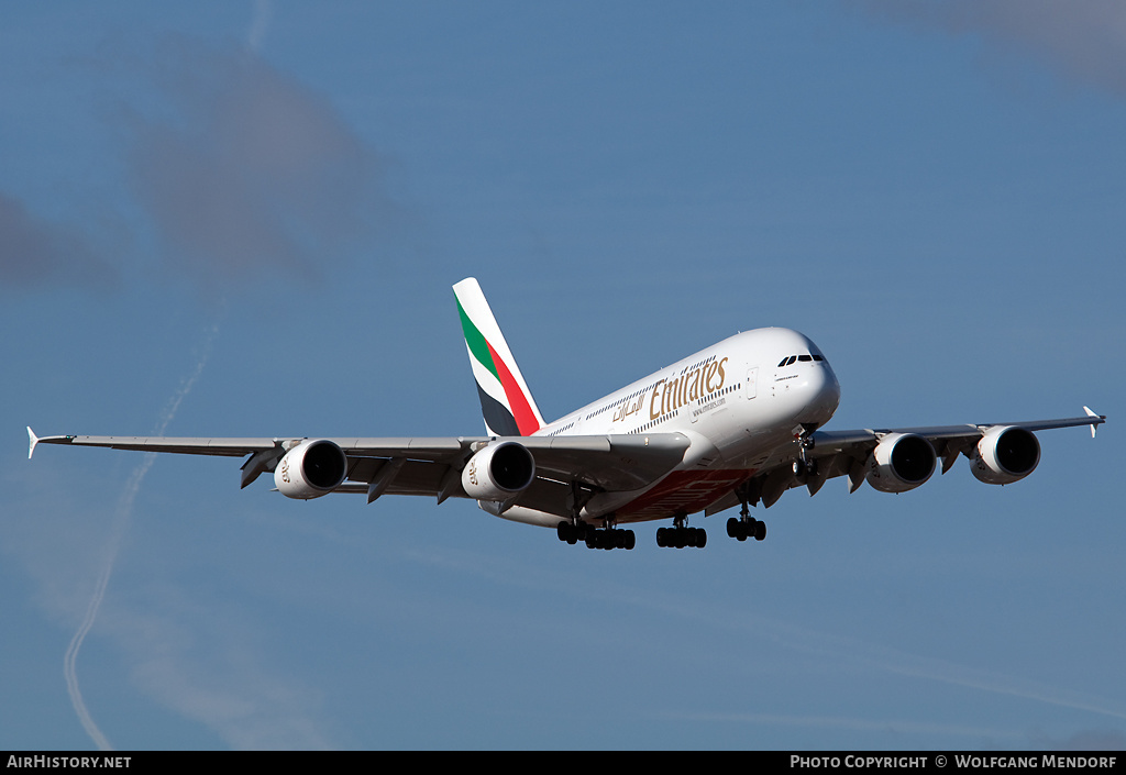 Aircraft Photo of A6-EDH | Airbus A380-861 | Emirates | AirHistory.net #538912