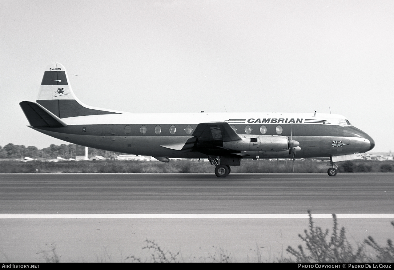 Aircraft Photo of G-AMON | Vickers 701 Viscount | Cambrian Airways | AirHistory.net #538940