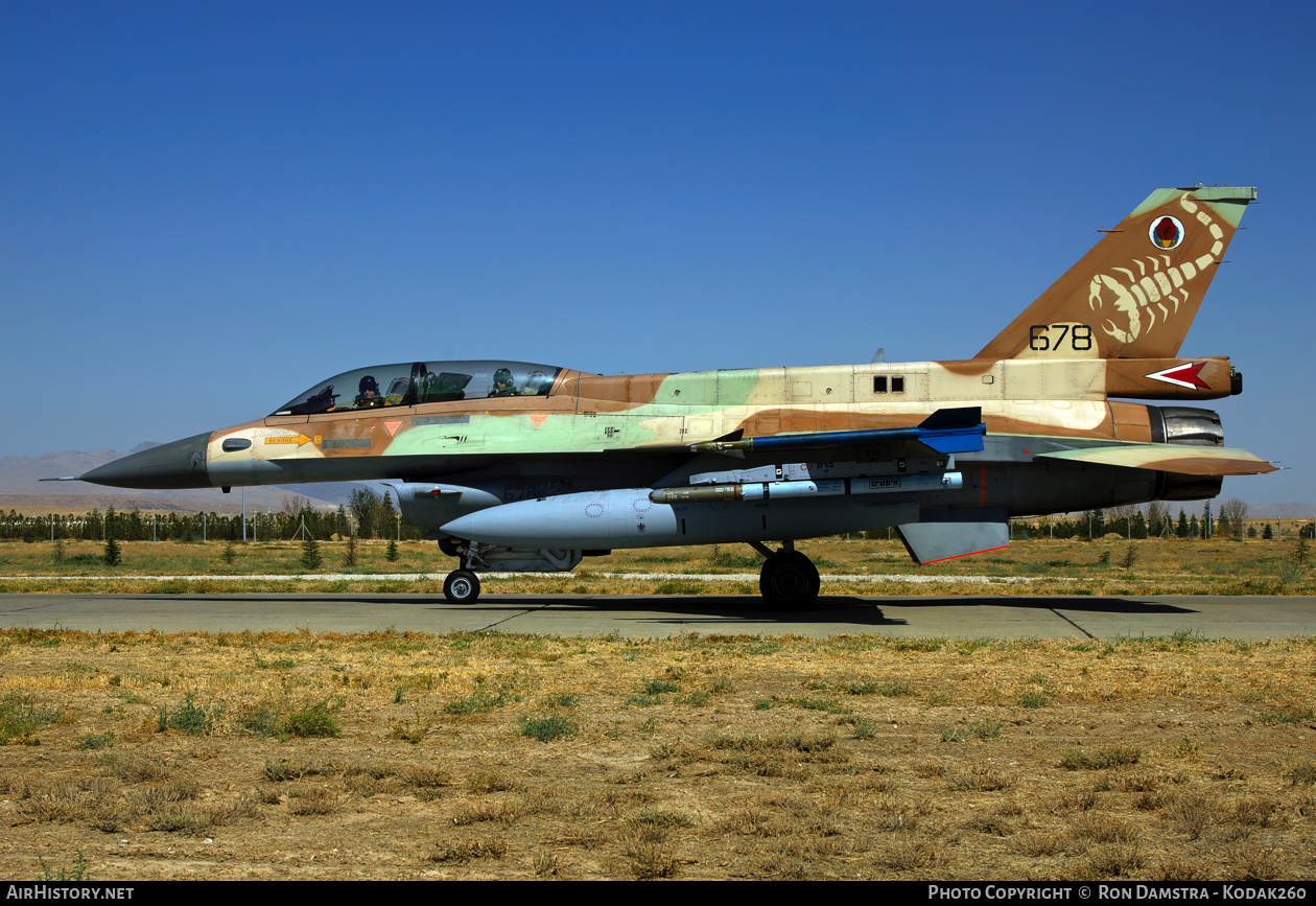 Aircraft Photo of 678 | General Dynamics F-16D Barak | Israel - Air Force | AirHistory.net #538966