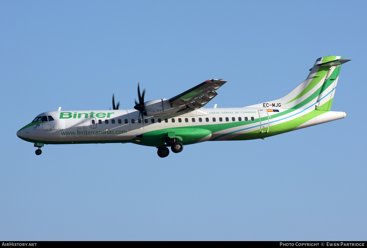 Aircraft Photo of EC-MJG | ATR ATR-72-600 (ATR-72-212A) | Binter Canarias | AirHistory.net #539048