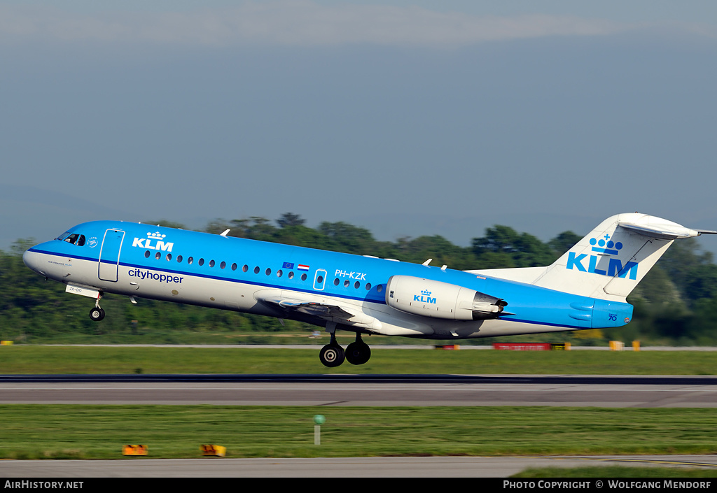 Aircraft Photo of PH-KZK | Fokker 70 (F28-0070) | KLM Cityhopper | AirHistory.net #539201