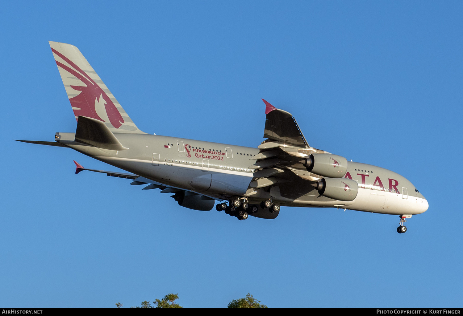 Aircraft Photo of A7-APG | Airbus A380-861 | Qatar Airways | AirHistory.net #539266