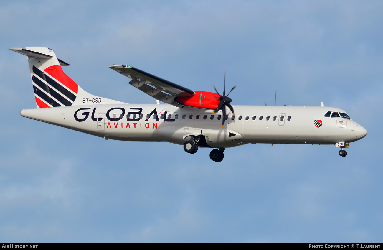 Aircraft Photo of 5T-CSD | ATR ATR-72-500 (ATR-72-212A) | Global Aviation | AirHistory.net #539279