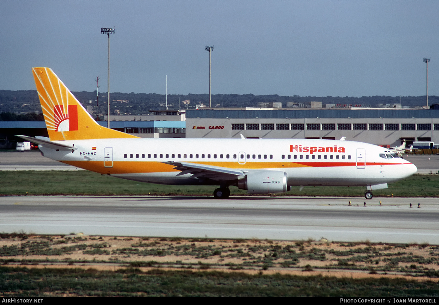 Aircraft Photo of EC-EBX | Boeing 737-3Y0 | Hispania Líneas Aéreas | AirHistory.net #539304