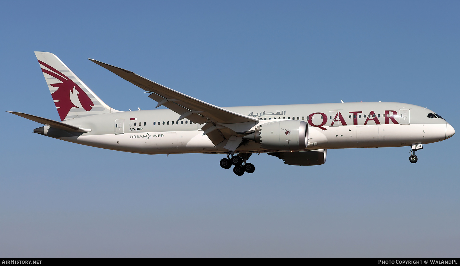Aircraft Photo of A7-BDD | Boeing 787-8 Dreamliner | Qatar Airways | AirHistory.net #539431