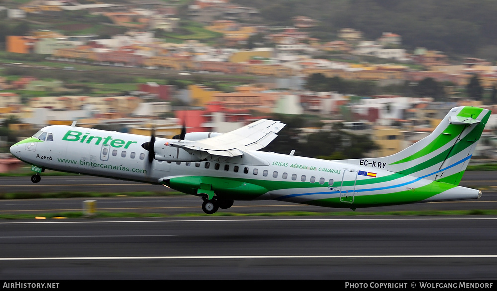 Aircraft Photo of EC-KRY | ATR ATR-72-500 (ATR-72-212A) | Binter Canarias | AirHistory.net #539457