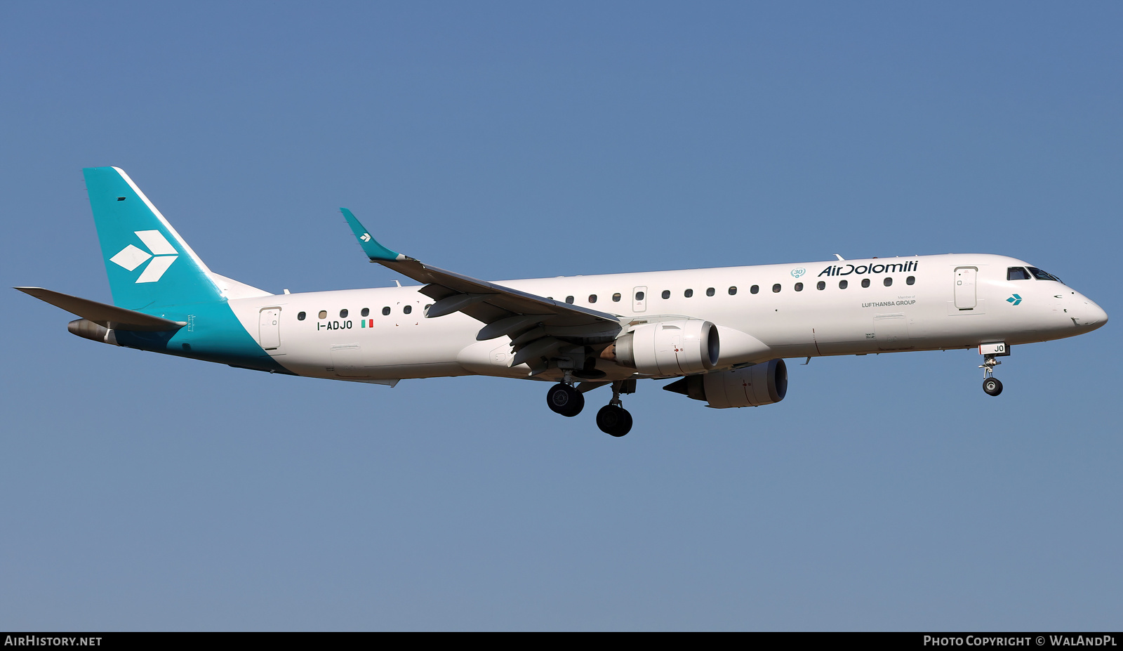 Aircraft Photo of I-ADJO | Embraer 195LR (ERJ-190-200LR) | Air Dolomiti | AirHistory.net #539484