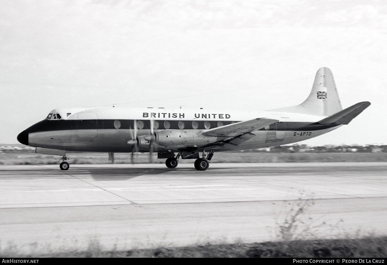 Aircraft Photo of G-APTD | Vickers 833 Viscount | British United Airways - BUA | AirHistory.net #539557