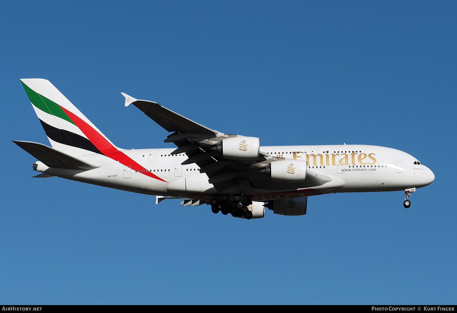 Aircraft Photo of A6-EEF | Airbus A380-861 | Emirates | AirHistory.net #539608