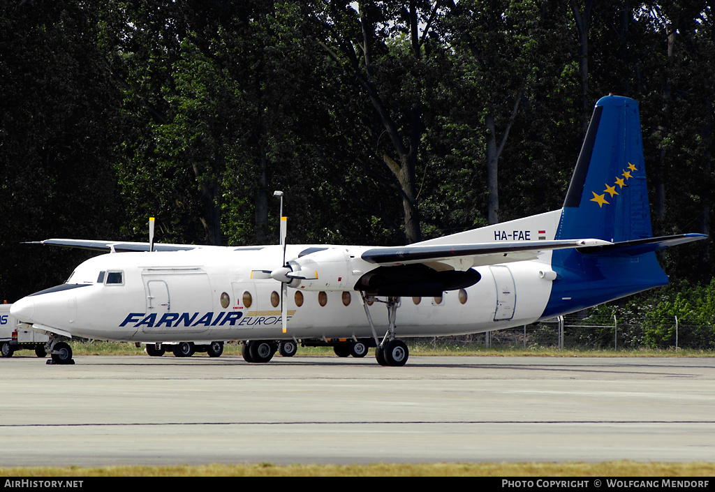 Aircraft Photo of HA-FAE | Fokker F27-500 Friendship | Farnair Europe | AirHistory.net #539680