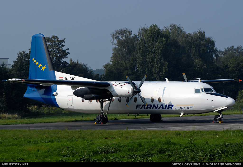 Aircraft Photo of HA-FAC | Fokker F27-500 Friendship | Farnair Europe | AirHistory.net #539700