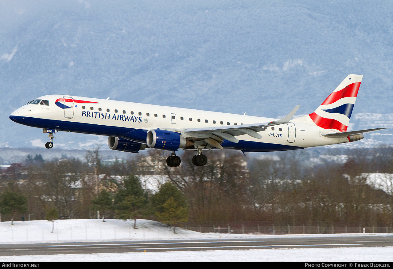 Aircraft Photo of G-LCYK | Embraer 190SR (ERJ-190-100SR) | British Airways | AirHistory.net #539727