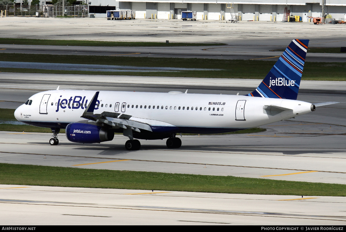 Aircraft Photo of N805JB | Airbus A320-232 | JetBlue Airways | AirHistory.net #539793