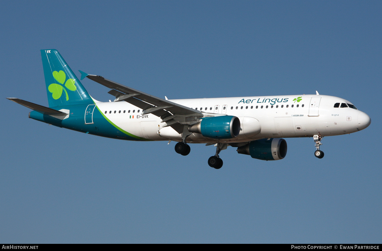 Aircraft Photo of EI-DVK | Airbus A320-214 | Aer Lingus | AirHistory.net #539874