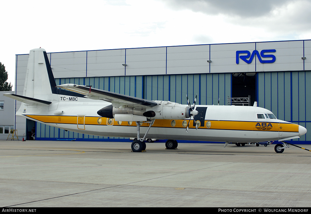 Aircraft Photo of TC-MBC | Fokker F27-500C/RF Friendship | ABA Air - Autoklub Bohemia Assistance | AirHistory.net #540065
