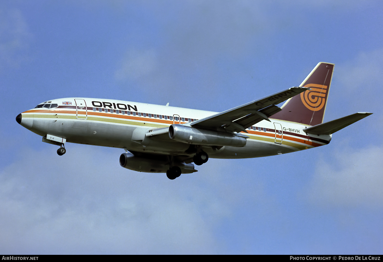 Aircraft Photo of G-BHVH | Boeing 737-2T5/Adv | Orion Airways | AirHistory.net #540094