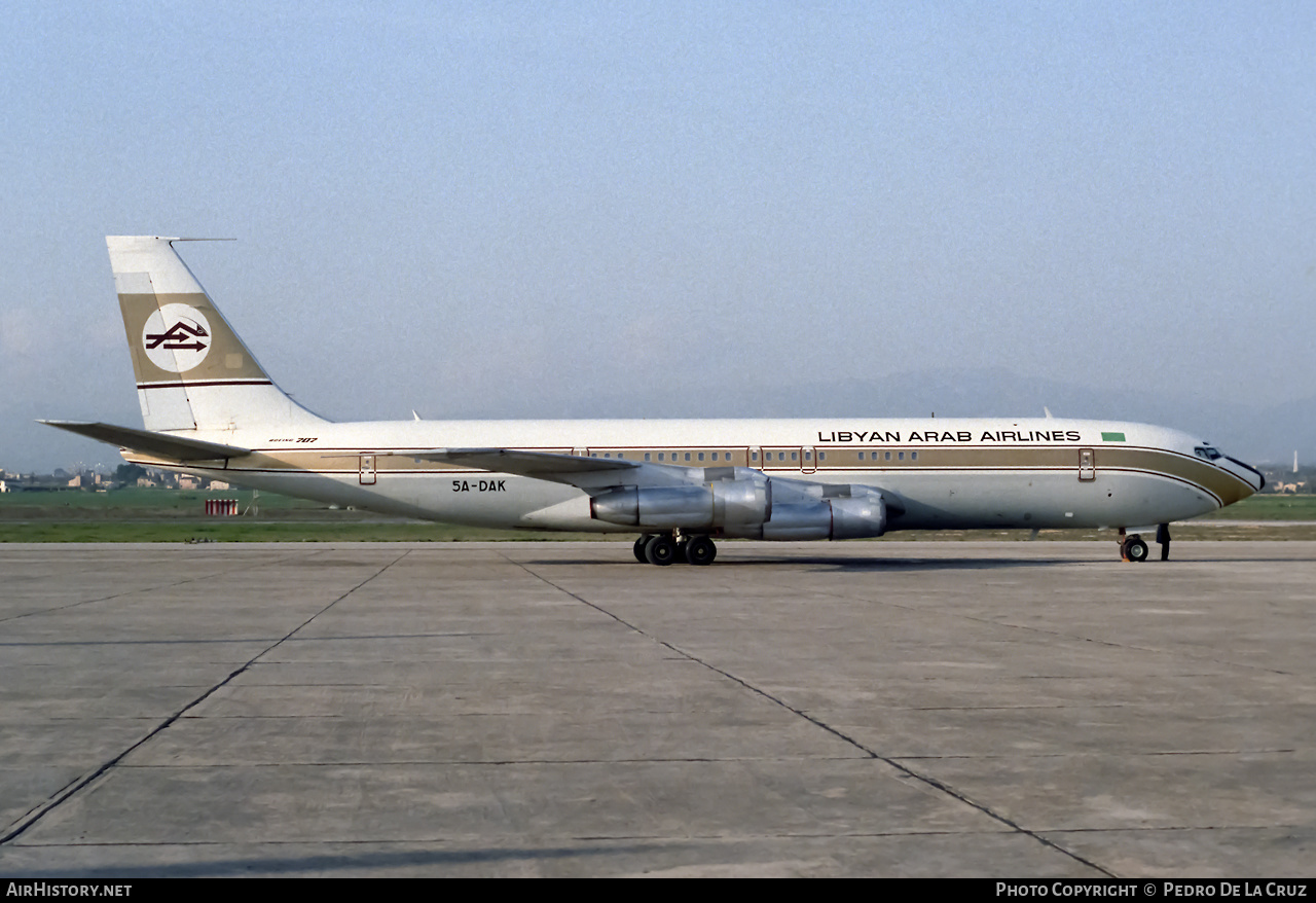 Aircraft Photo of 5A-DAK | Boeing 707-3L5C | Libyan Arab Airlines | AirHistory.net #540121