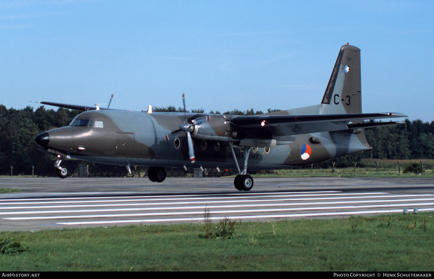 Aircraft Photo of C-3 | Fokker F27-100 Friendship | Netherlands - Air Force | AirHistory.net #540149
