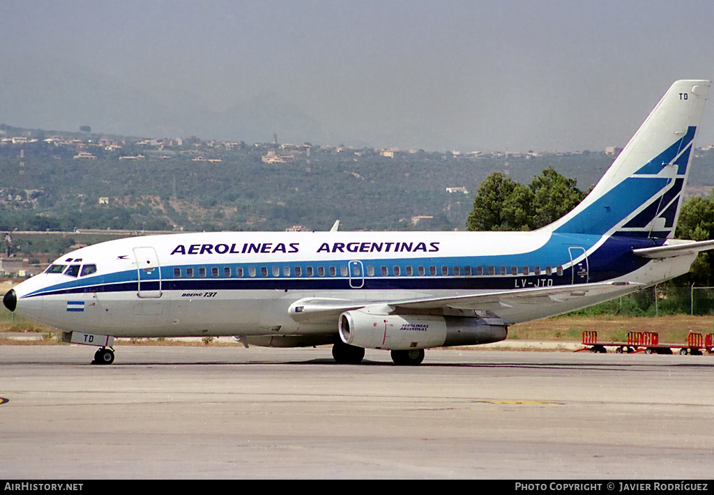 Aircraft Photo of LV-JTD | Boeing 737-287/Adv | Aerolíneas Argentinas | AirHistory.net #540181