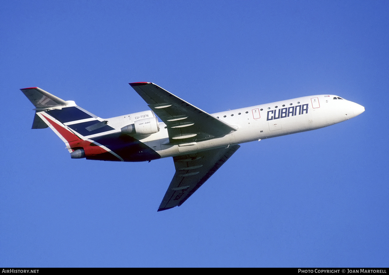 Aircraft Photo of CU-T1274 | Yakovlev Yak-42 | Cubana | AirHistory.net #540184