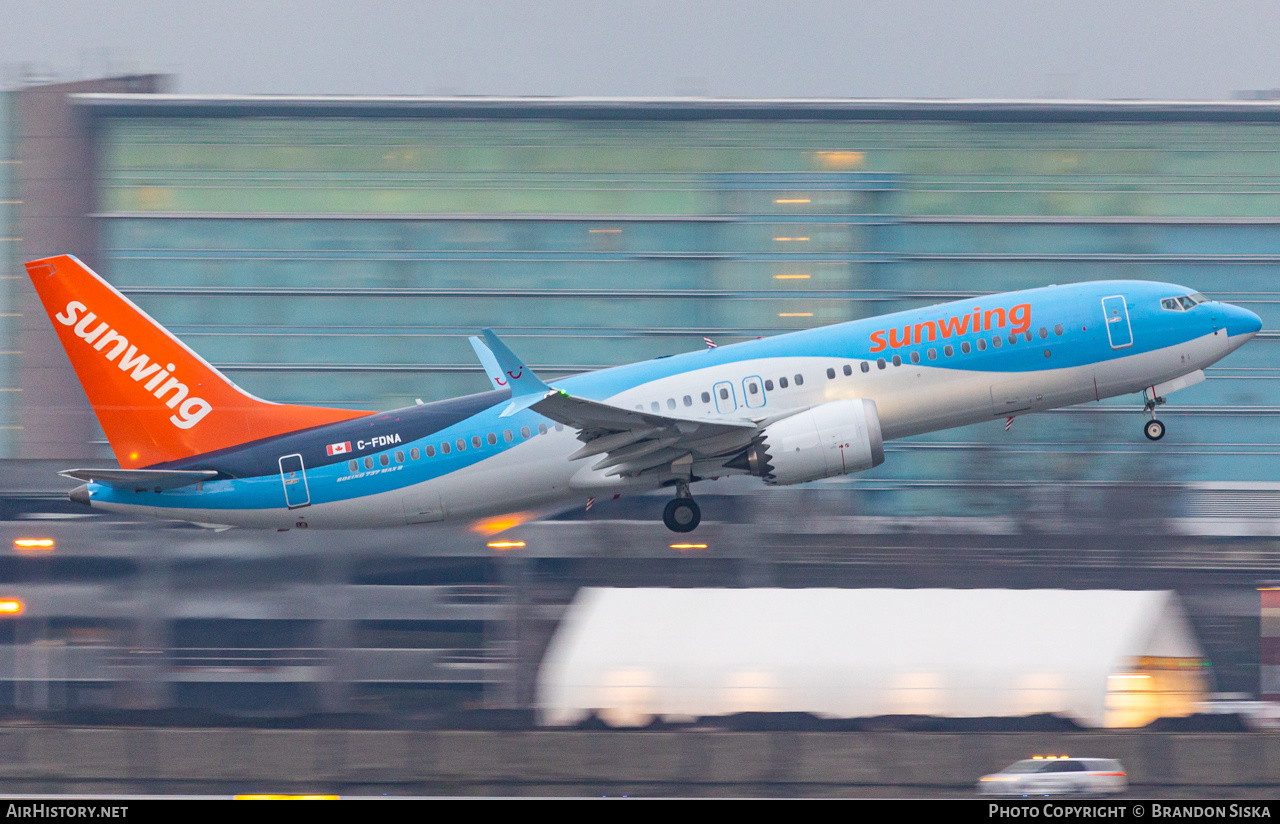 Aircraft Photo of C-FDNA | Boeing 737-8 Max 8 | Sunwing Airlines | AirHistory.net #540267