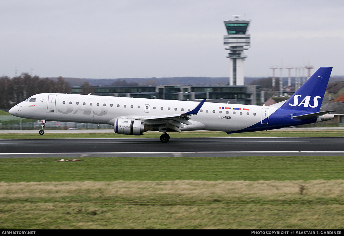 Aircraft Photo of SE-RSM | Embraer 195LR (ERJ-190-200LR) | Scandinavian Airlines - SAS | AirHistory.net #540305