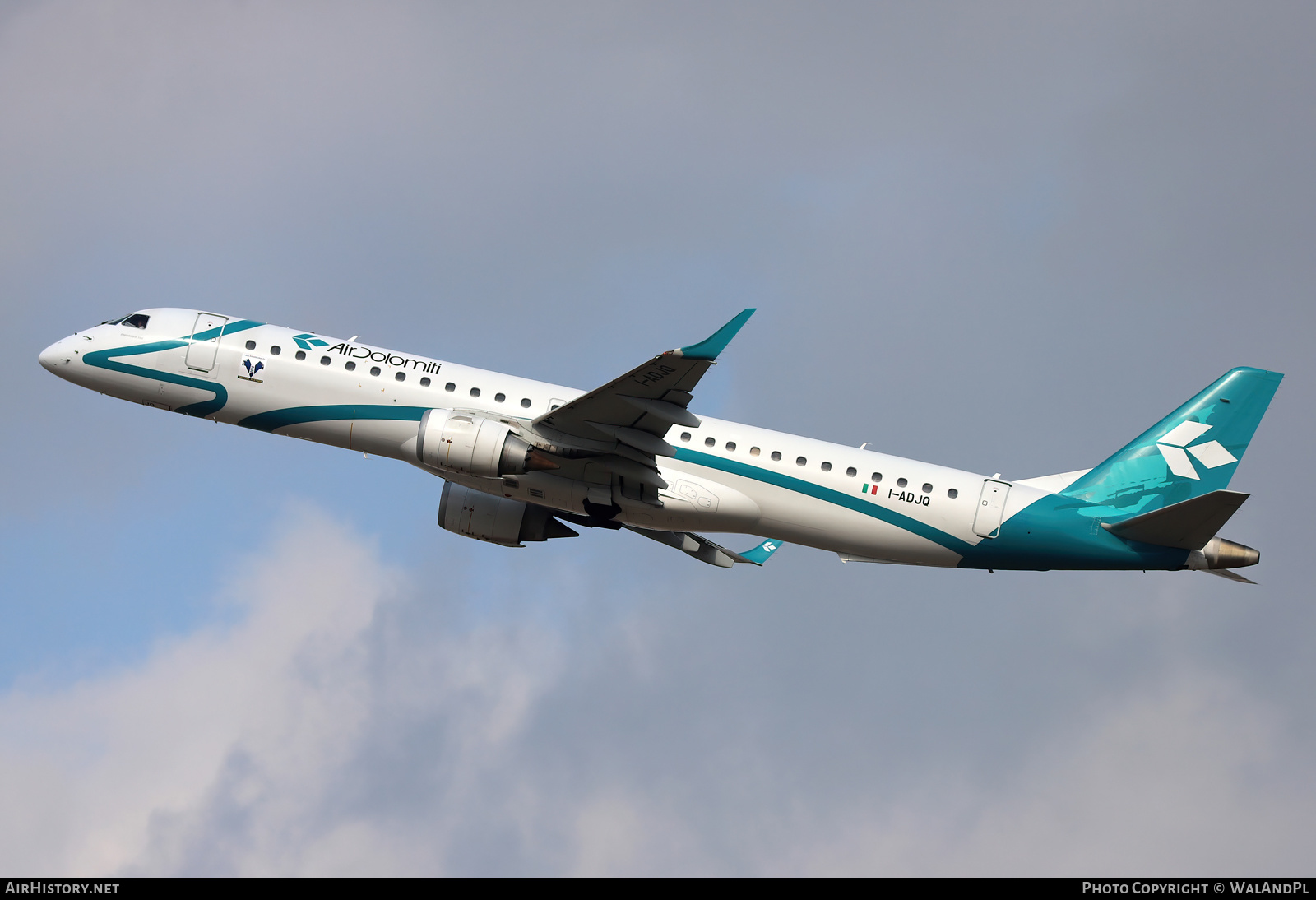 Aircraft Photo of I-ADJQ | Embraer 195LR (ERJ-190-200LR) | Air Dolomiti | AirHistory.net #540311