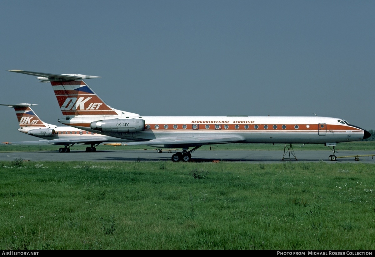 Aircraft Photo of OK-CFC | Tupolev Tu-134A | ČSA - Československé Aerolinie - Czechoslovak Airlines | AirHistory.net #540385