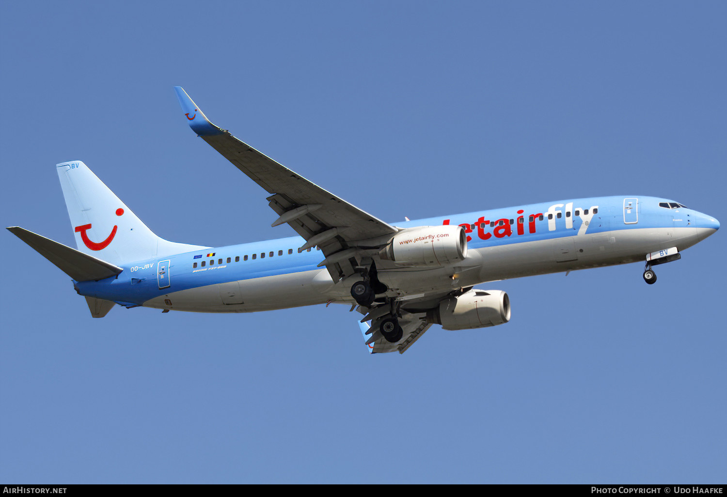 Aircraft Photo of OO-JBV | Boeing 737-8K5 | Jetairfly | AirHistory.net #540556
