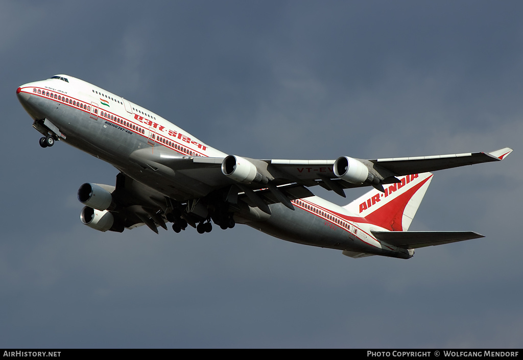 Aircraft Photo of VT-EVJ | Boeing 747-4B5 | Air India | AirHistory.net #540631