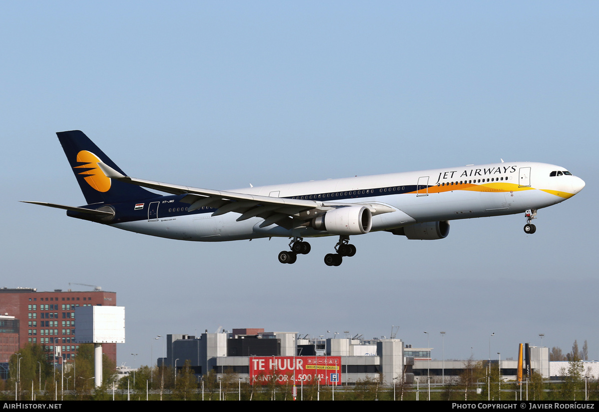 Aircraft Photo of VT-JWS | Airbus A330-302 | Jet Airways | AirHistory.net #540805