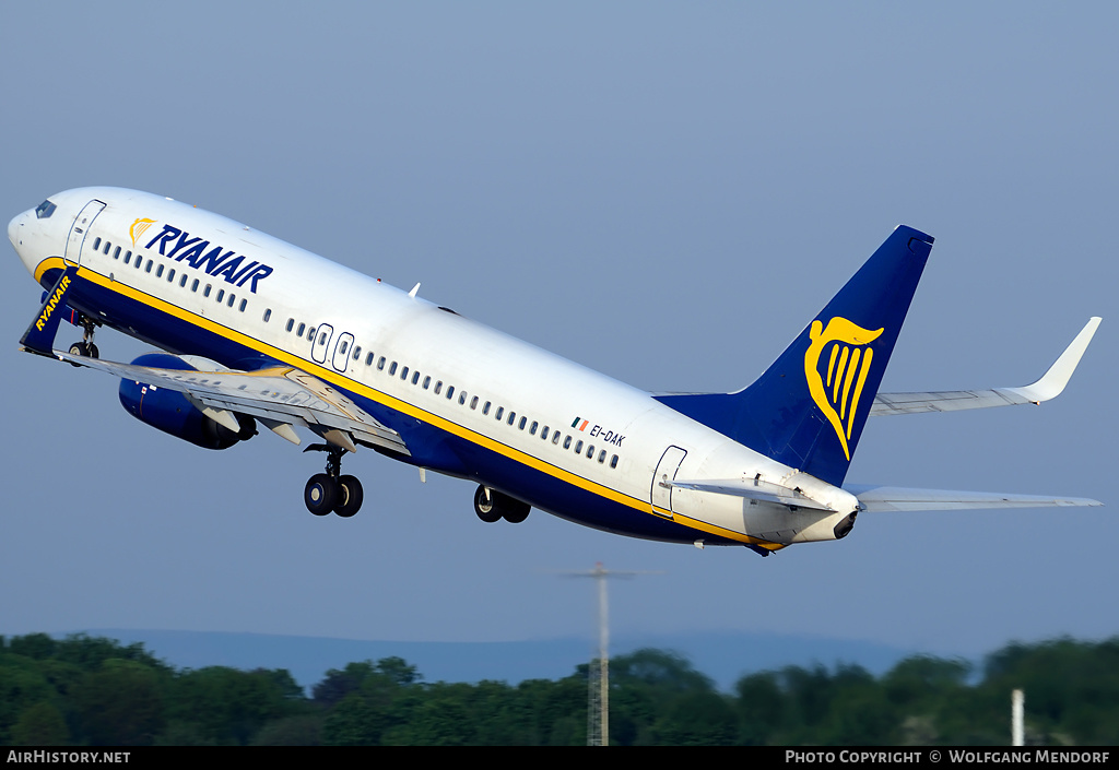 Aircraft Photo of EI-DAK | Boeing 737-8AS | Ryanair | AirHistory.net #540810