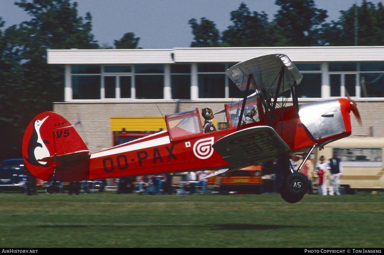 Aircraft Photo of OO-PAX | Stampe-Vertongen SV-4B | AirHistory.net #540920