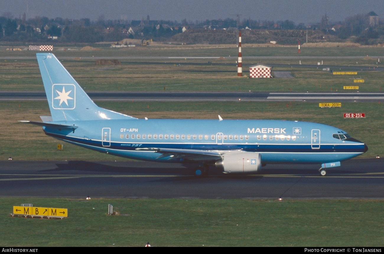 Aircraft Photo of OY-APH | Boeing 737-5L9 | Maersk Air | AirHistory.net #540921