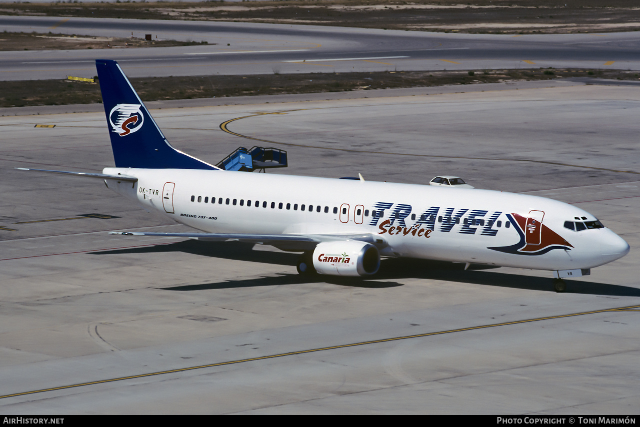 Aircraft Photo of OK-TVR | Boeing 737-4Y0 | Travel Service | AirHistory.net #540944