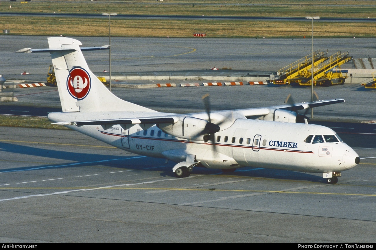 Aircraft Photo of OY-CIF | ATR ATR-42-300 | Cimber Air | AirHistory.net #540948