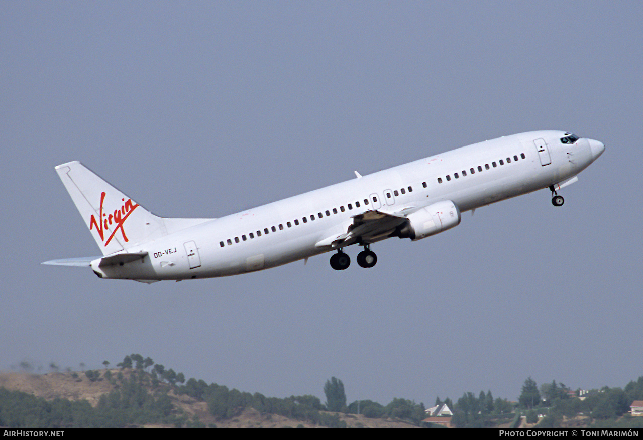 Aircraft Photo of OO-VEJ | Boeing 737-405 | Virgin Express | AirHistory.net #540972