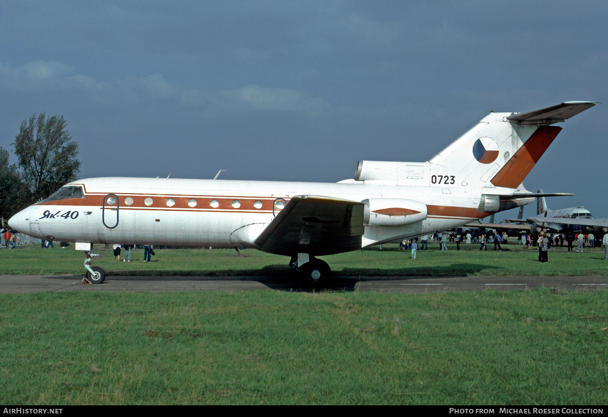 Aircraft Photo of 0723 | Yakovlev Yak-40 | Czechoslovakia - Air Force | AirHistory.net #541097