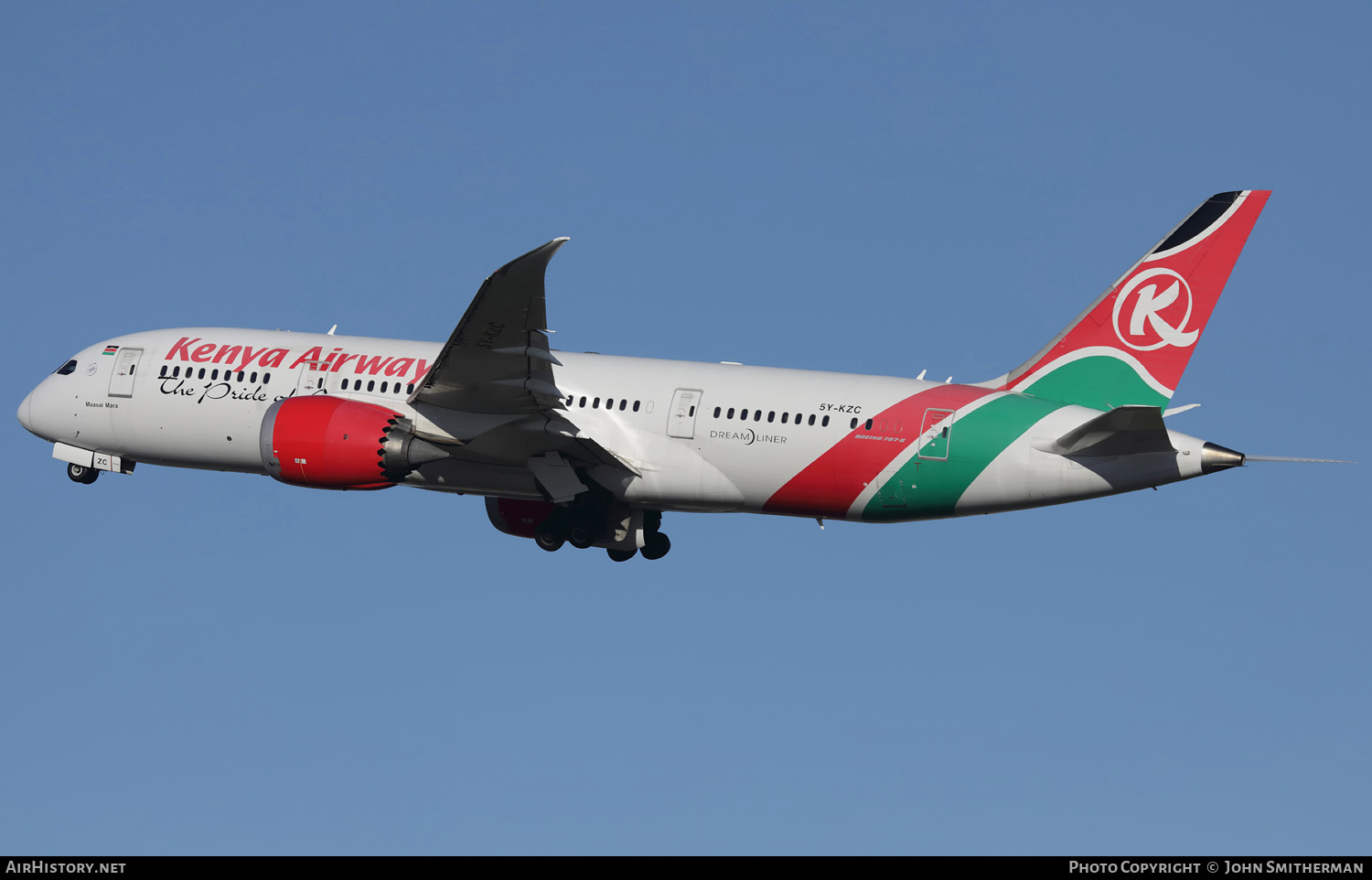 Aircraft Photo of 5Y-KZC | Boeing 787-8 Dreamliner | Kenya Airways | AirHistory.net #541119