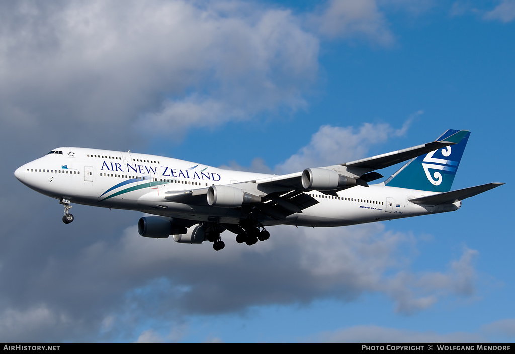 Aircraft Photo of ZK-NBV | Boeing 747-419 | Air New Zealand | AirHistory.net #541219