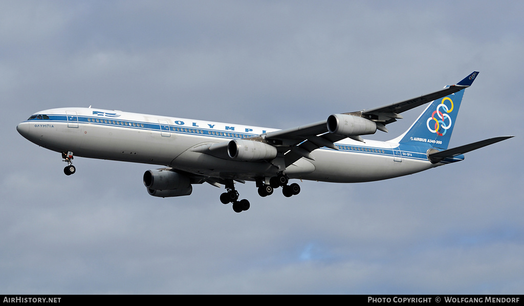 Aircraft Photo of SX-DFA | Airbus A340-313 | Olympic | AirHistory.net #541271