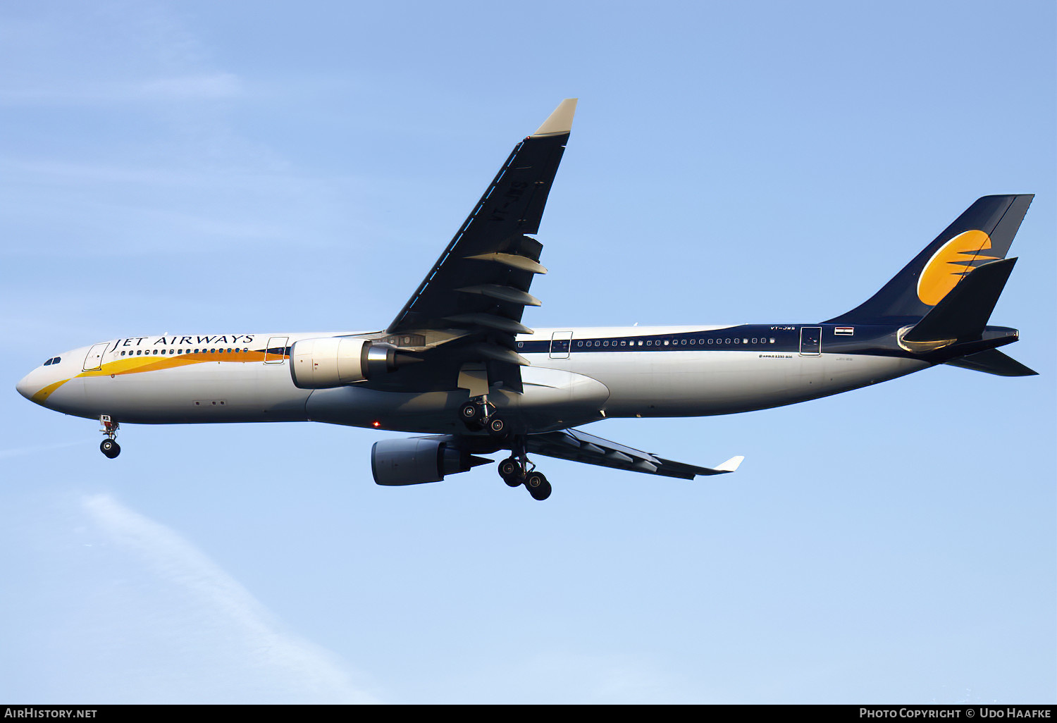 Aircraft Photo of VT-JWS | Airbus A330-302 | Jet Airways | AirHistory.net #541277