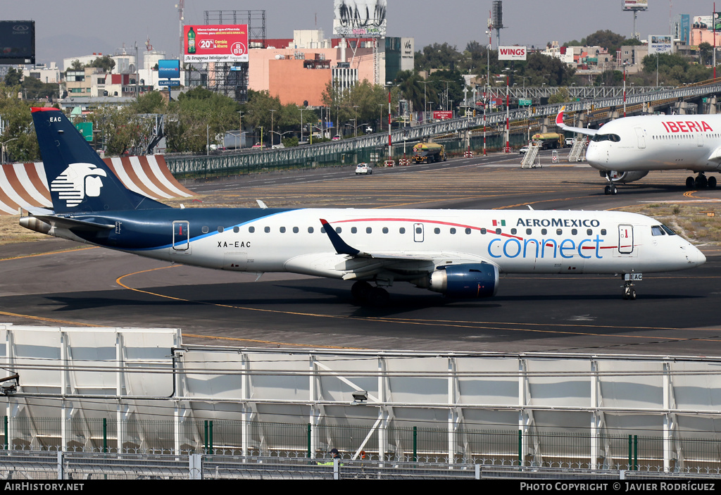 Aircraft Photo of XA-EAC | Embraer 195LR (ERJ-190-200LR) | AeroMéxico Connect | AirHistory.net #541397