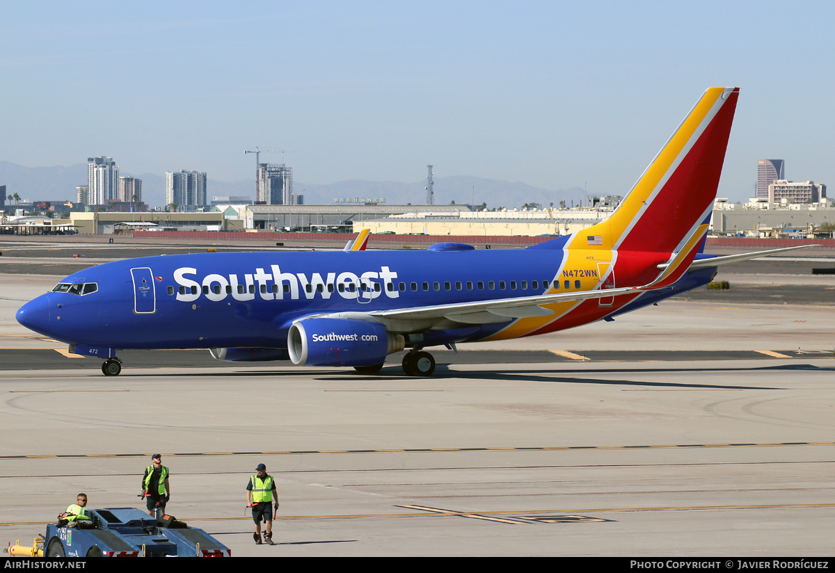 Aircraft Photo of N472WN | Boeing 737-7H4 | Southwest Airlines | AirHistory.net #541420