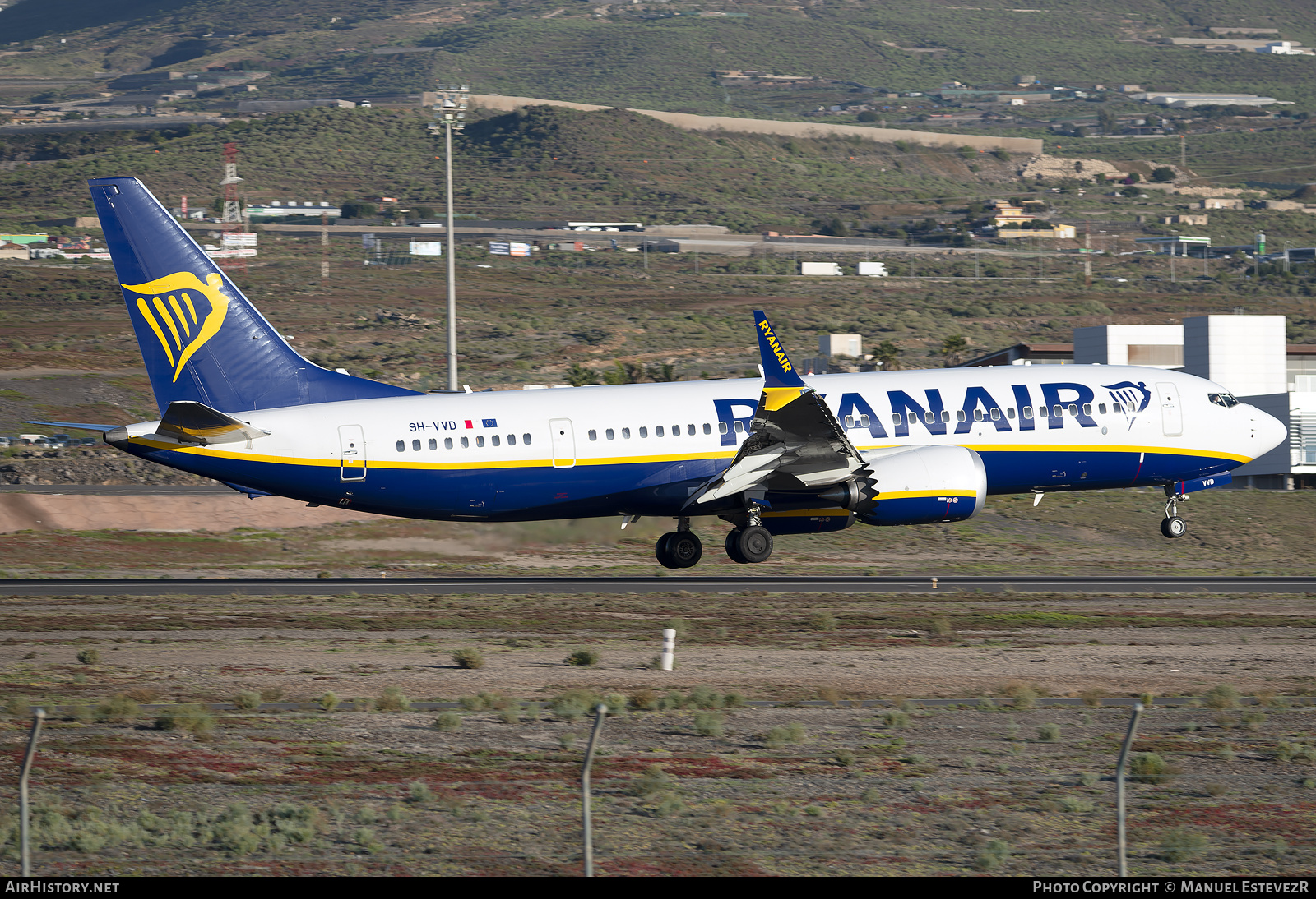 Aircraft Photo of 9H-VVD | Boeing 737-8200 Max 200 | Ryanair | AirHistory.net #541458