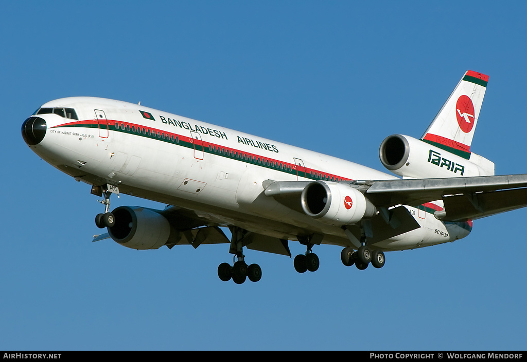 Aircraft Photo of S2-ACQ | McDonnell Douglas DC-10-30 | Biman Bangladesh Airlines | AirHistory.net #541507
