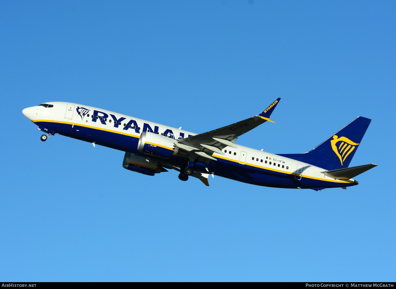 Aircraft Photo of EI-IFW | Boeing 737-8200 Max 200 | Ryanair | AirHistory.net #541524