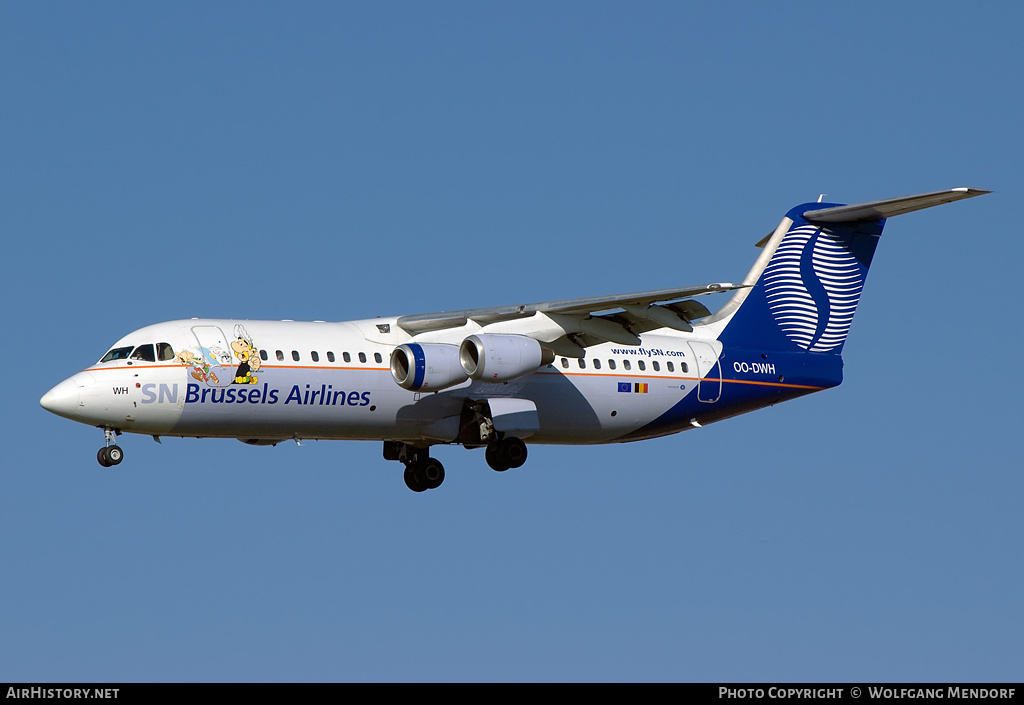 Aircraft Photo of OO-DWH | British Aerospace Avro 146-RJ100 | SN Brussels Airlines | AirHistory.net #541528